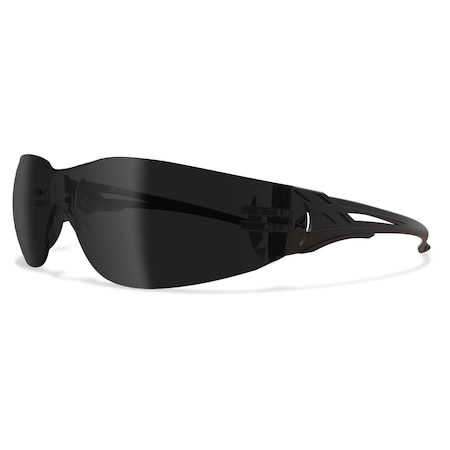 Edge Eyewear Viso Safety Eyewear, Black Frame/Smoke Lens CV116